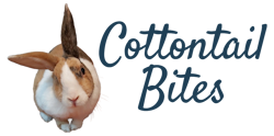 Cottontail Bites logo – natural hay-based rabbit treats handmade in the UK